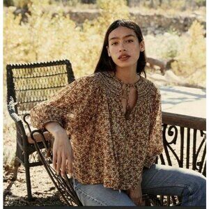 💕DOEN💕 Artiste Top - Golden Mesa Floral Print Small NWOT